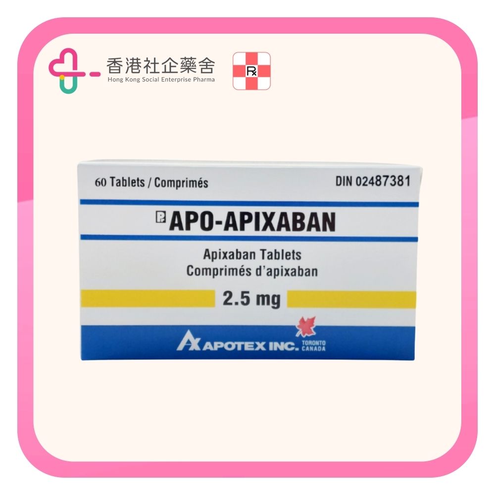 Apixaban apo tablet 2.5mg 60BP